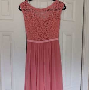 David's Bridal Lace Parfait Bridesmaid Dress